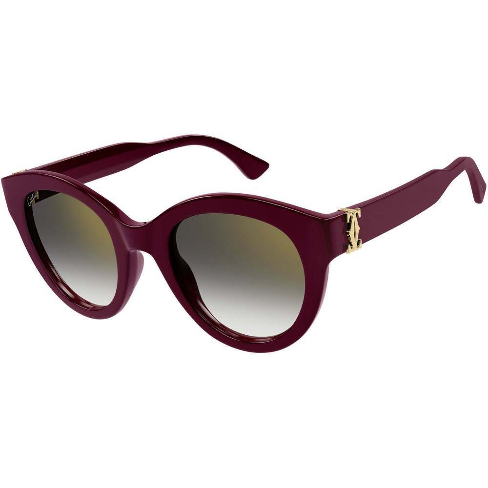 Cartier CT0436S-004 Sunglasses Red Acetate Cat-Eye